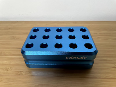Argos Technologies Polarsafe Aluminum 15 Tube Cooling Block for 1.5, 2 ml Tubes