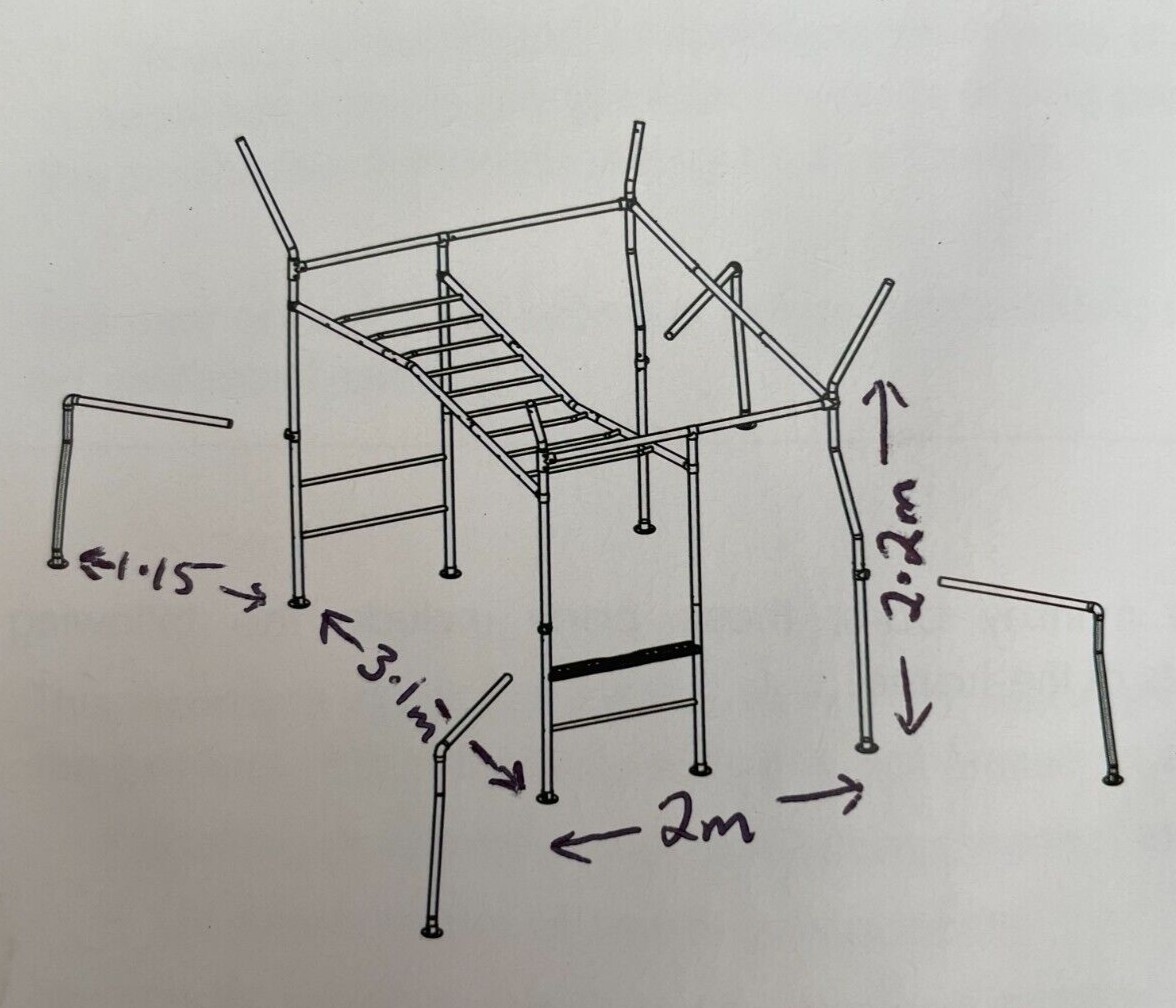 Junior ninja warrior outdoor play equipment. Brand Vuly. 2nd hand