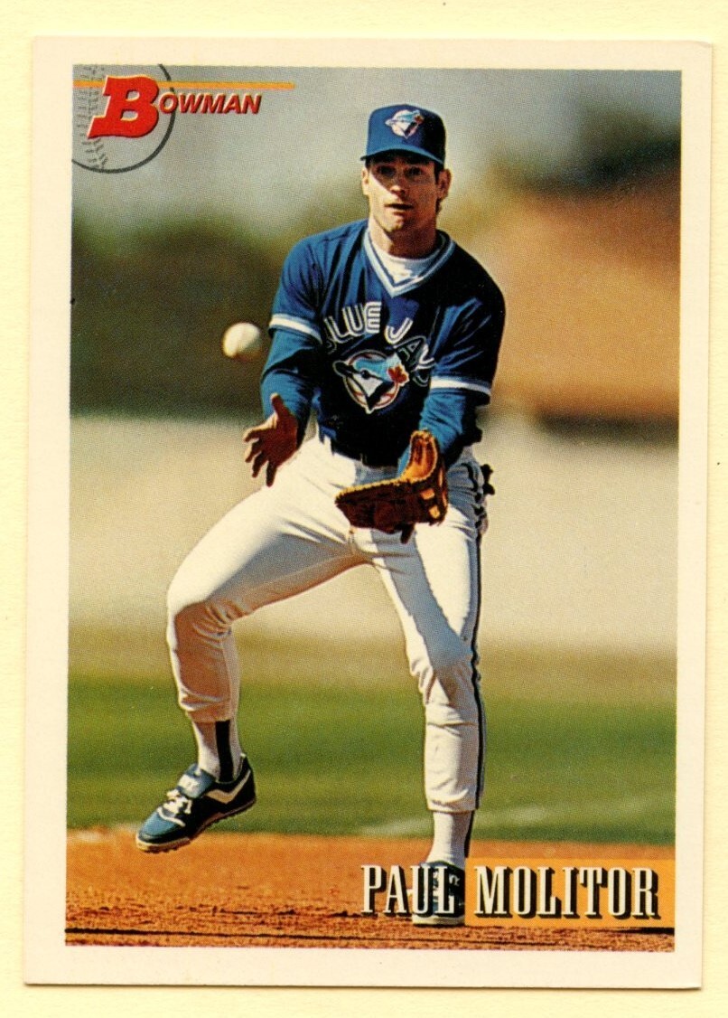 1993 Bowman Paul Molitor baseball card #167 Toronto Blue Jays HOF