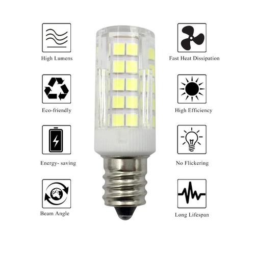 10pcs E12 Candelabra C7 LED bulb 6W 64-2835SMD Ceiling Fan Light Ceramics Lamp - Picture 6 of 8