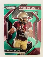 2024 Panini Prizm Draft Picks Jordan Travis New Recruits Green #NR-JTS FSU  Jets