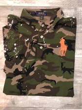 Polo Ralph Lauren Boys' Camo Paint-Splatter Mesh Polo Big Pony Logo Size XL 18