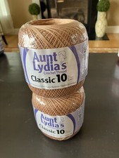 Aunt Lydia's Classic Cotton Crochet Thread Size 10 Lot Of 2 Copper Mist NIP