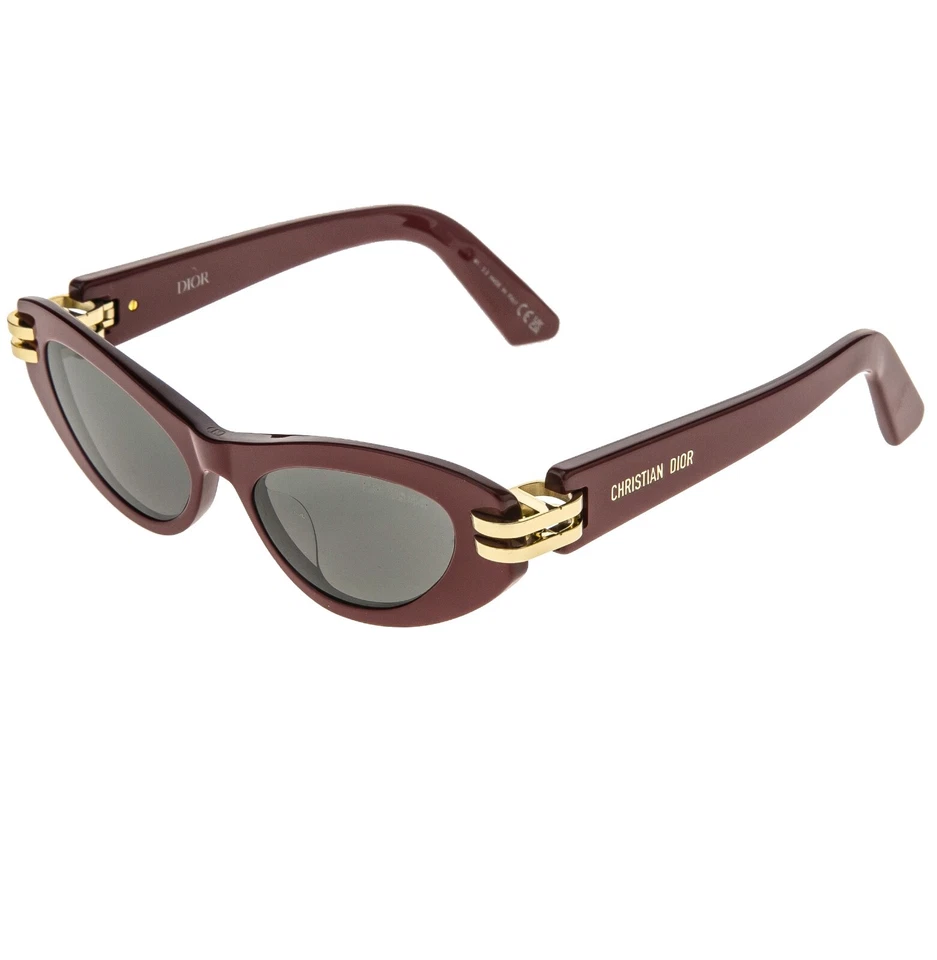 CHRISTIAN DIOR CDIOR Rojo Dorado B1U Cadena CD Ojo de Gato Retro Gafas de Sol CD40142U Foto 3 de 4