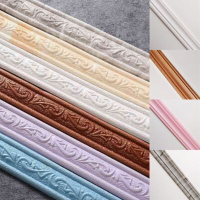 Wallpaper Sticker DIY Decor Waterproof Home 3D Self-Adhesive Skirting Border