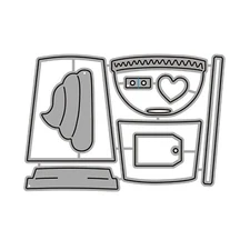 Decorative Coffee Cup Cutting Dies Stencil for Card Making,Embossing Template...