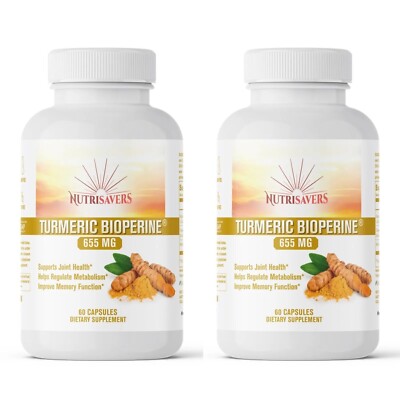 Turmeric w/ BioPerine - 650mg Immune Support Blend Ultimate Defense, Pack of 2