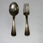Antique GORHAM Sterling Silver Small Spoon & Fork Patented 1904