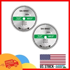 2-Pack 6-1/2 Inch TCT 60-Tooth Circular Saw Blades with Precision Cutting Edge