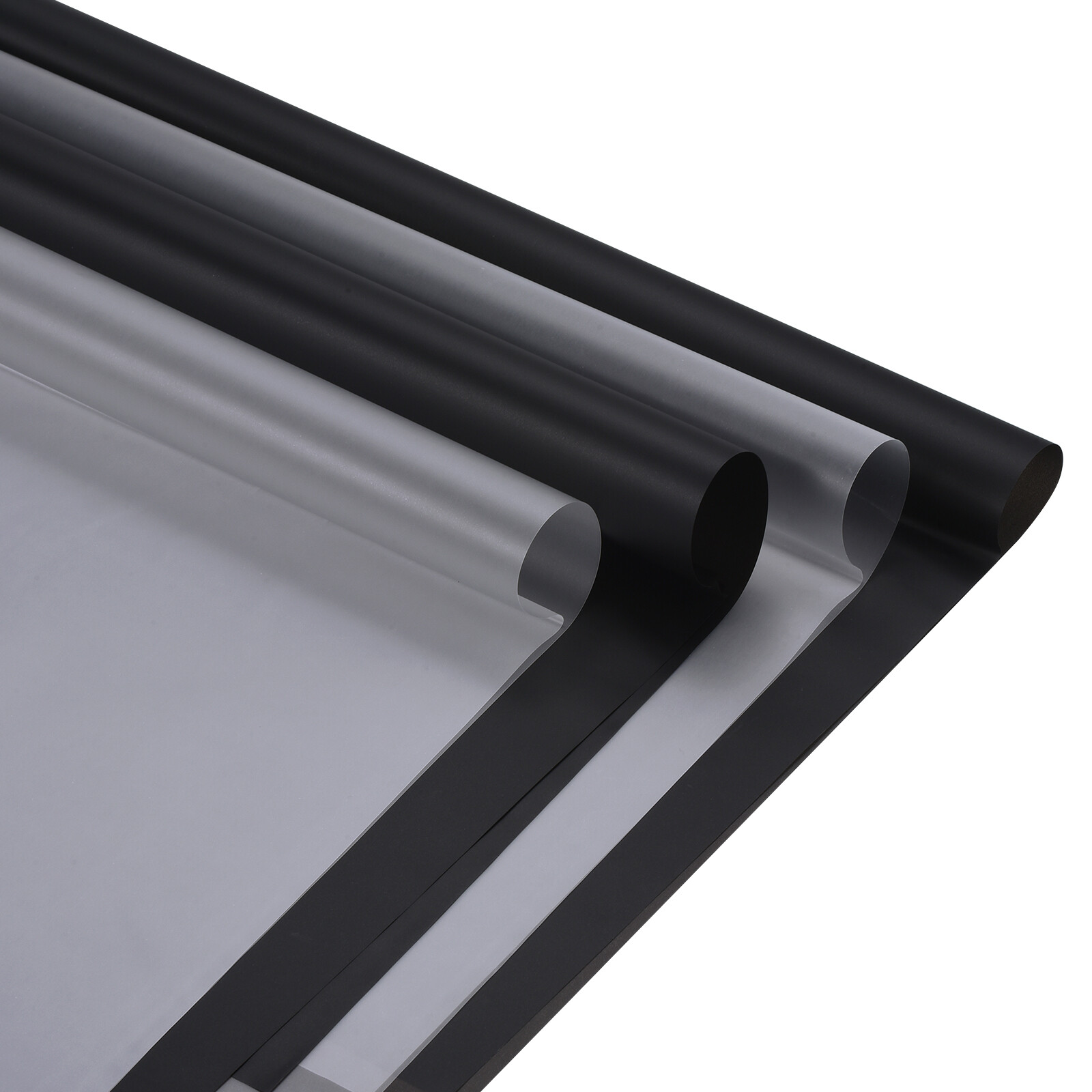 22.4x22.4 Inch Flower Bouquet Wrapping Paper, Clear White/Black