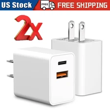 For iPhone 14 13 12 11 XR 8 20W Fast Charger Block USB Type C Wall Power Adapter