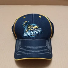 TOLEDO WALLEYE HAT MUD HENS WALLEYES ECHL HOCKEY M/L NEW NWT BIMM RIDDER STRETCH