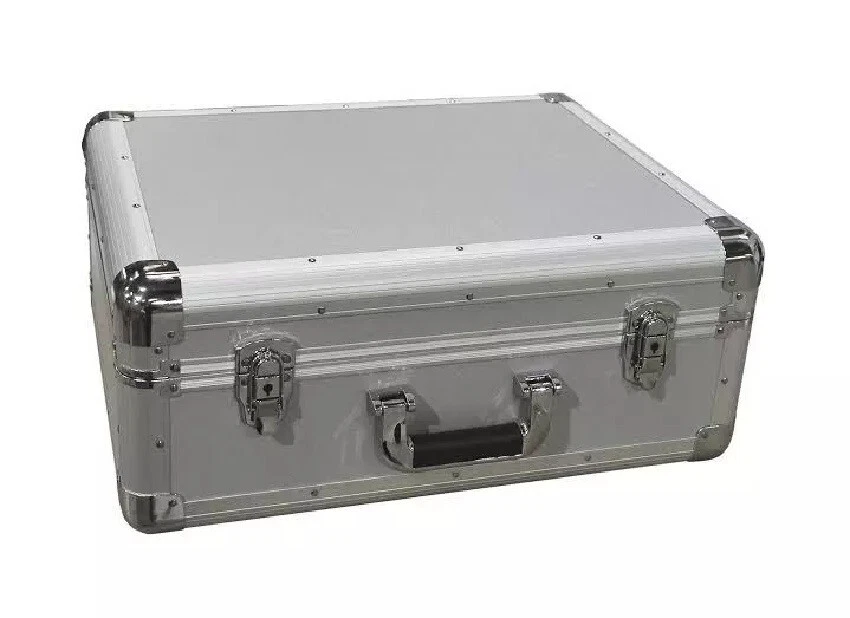 DJ LP Deck Turntable Aluminium Storage Flight Carry Case - Lightweight, Silver - Image 2 of 3