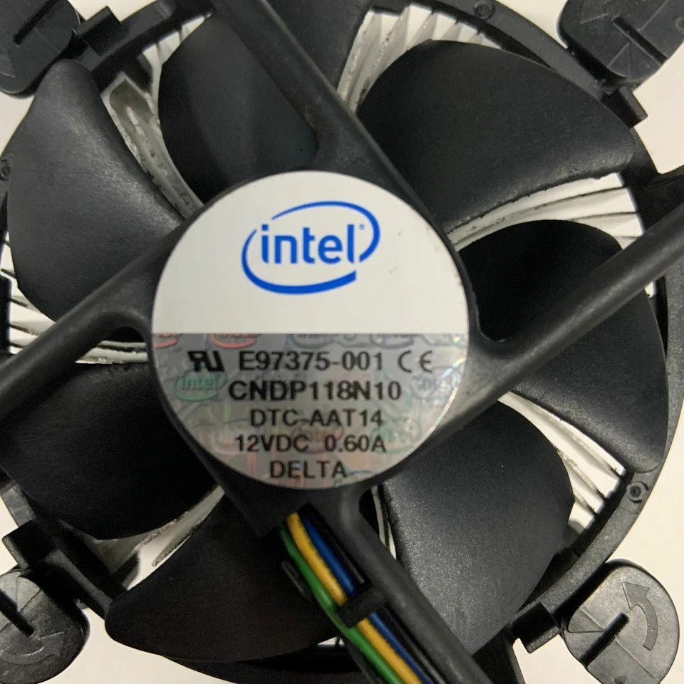 Genuine Intel E97375-001 Aluminum Heatsink Fan Assembly 80mm 12V 0.6A Socket 775 - Image 2 of 3