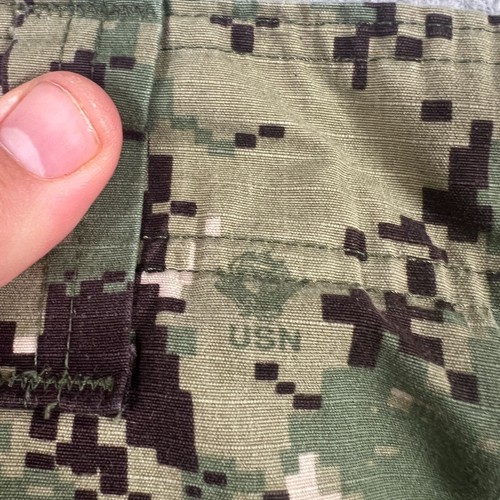 Vintage Navy Working Uniform Ripstop Trousers Pants Small Green Digital Camo USN - Picture 6 of 12