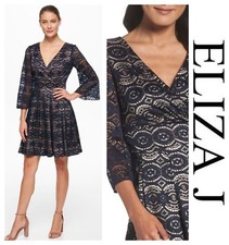ELIZA J  SEXY  CHIC  V - NECK  LACE  COCKTAIL  DRESS  Sz 6  NEW   $ 148