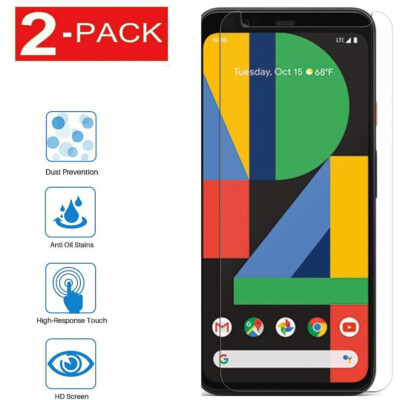 2-Pack Tempered Glass Screen Protector For Google Pixel  4 /4a 5G