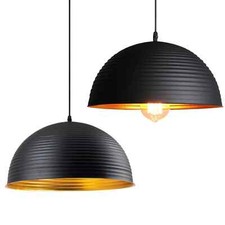 Modern Pendant Light Shades Ceiling Black Metal Dome Kitchen Hallway