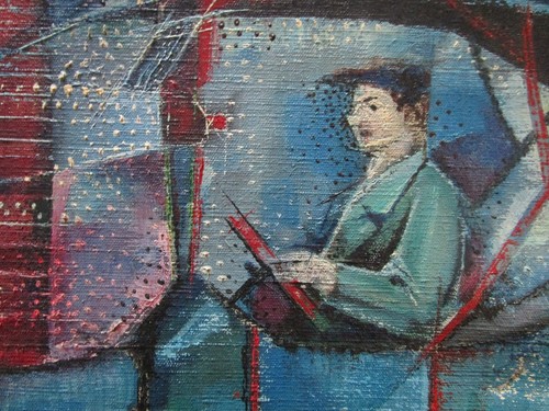 Antique Painting Modernism Mid Century Wpa American Classic Car Regionalism Oil - Picture 8 of 12