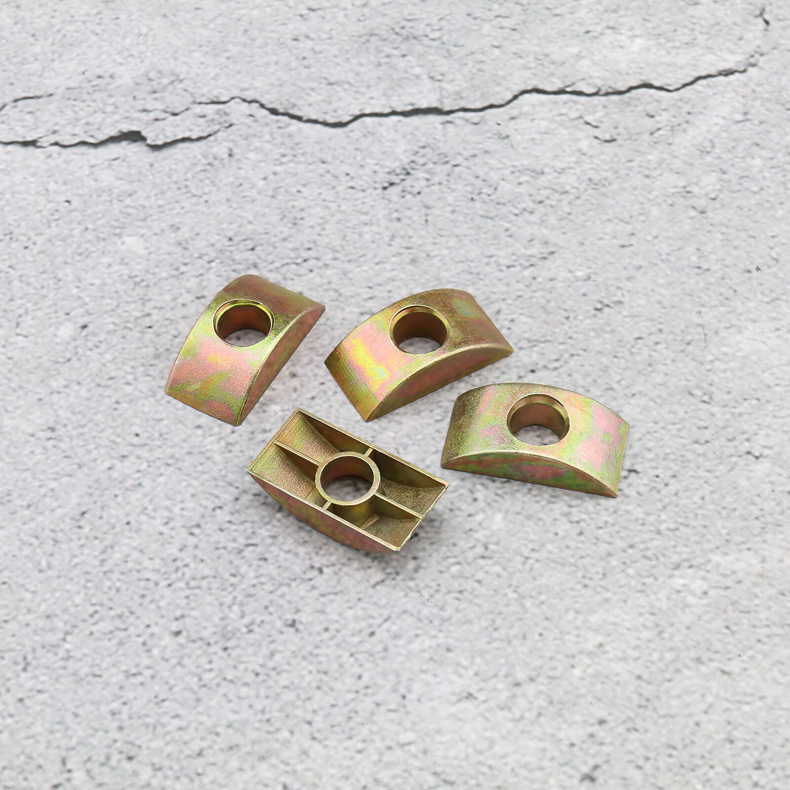 40x 8mm Half Moon Nuts Furniture Connector Nuts Spacer Washer for