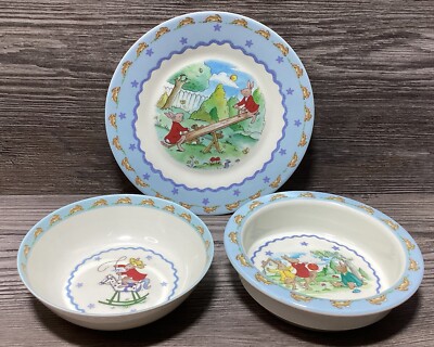 Vintage Baby Toddlers Plate Bowls Bunnykins Royal Doulton