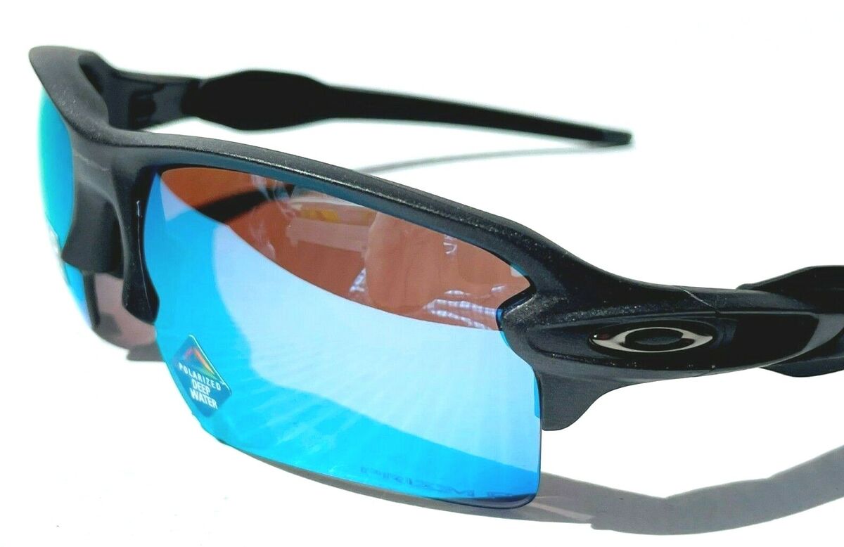 NEW Oakley Flak 2.0 XL Lead Steel PRIZM POLARIZED Deep Water NEW Oakley Flak 2.0 XL Lead Steel PRIZM POLARIZED Deep Water