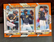 2021 Bowman Chrome Talent Pipeline Orange Refractor /25 Oneil Cruz Pirates RC