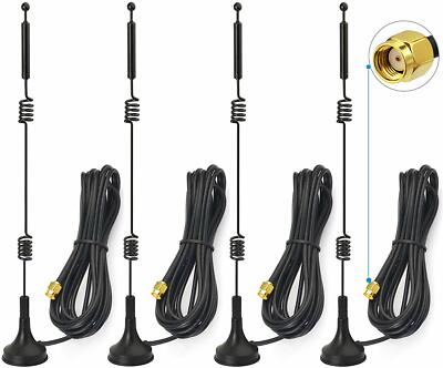 4x RP-SMA Male Antenna For ASUS TP-Link Fenvi Rosewill Gigabyte Wireless Router