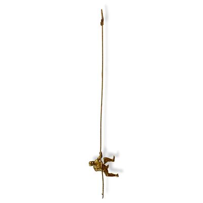 $202 Global Views Gold Climbing Man Decorative Art Sculpture Hanging Wall Décor