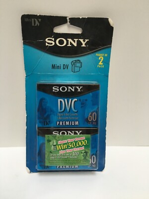 Sony Mini DVC 60 Minute Tape LP 90 2 PackDigital Video Cassette 