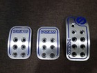 <!--F#f_0-->Blue Sparco Style Silver Aluminum Non Slip Sport Pedal Brake Pad Cover MT 3PCS<!--F/-->