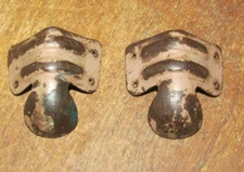 2 Antique Metal Trunk Corners, 1 3/4 Inch