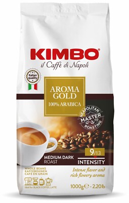 KIMBO Aroma Gold Coffee Beans 1000g / 1kg / 35.3oz