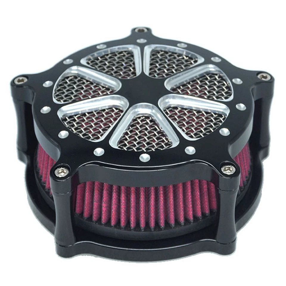 Turbine Air Cleaner Intake Filter Kit for Harley Dyna Softail Touring Fitment-C Foto 3 de 4