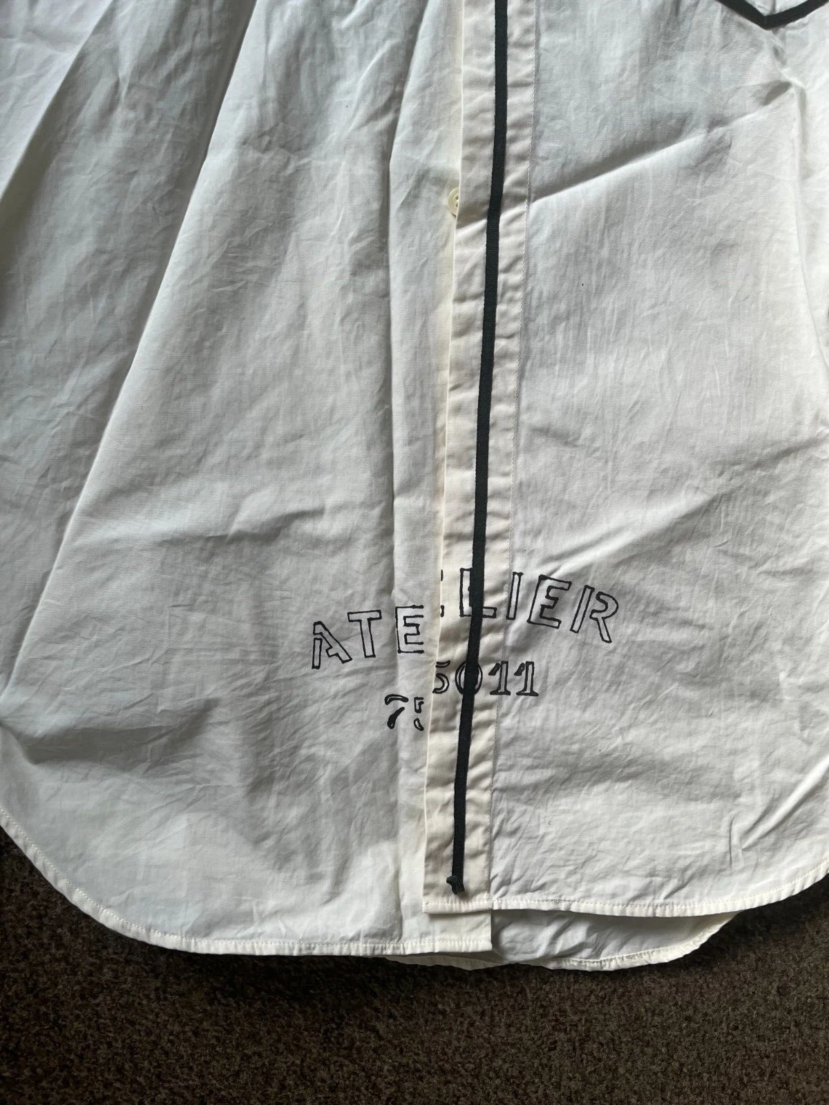 Camicia da uomo Maison Margiela manica lunga abbottonata cotone TAGLIA media