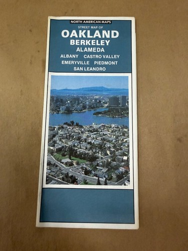 NORTH AMERICAN MAPS Street Map Oakland Berkeley Alameda Vintage