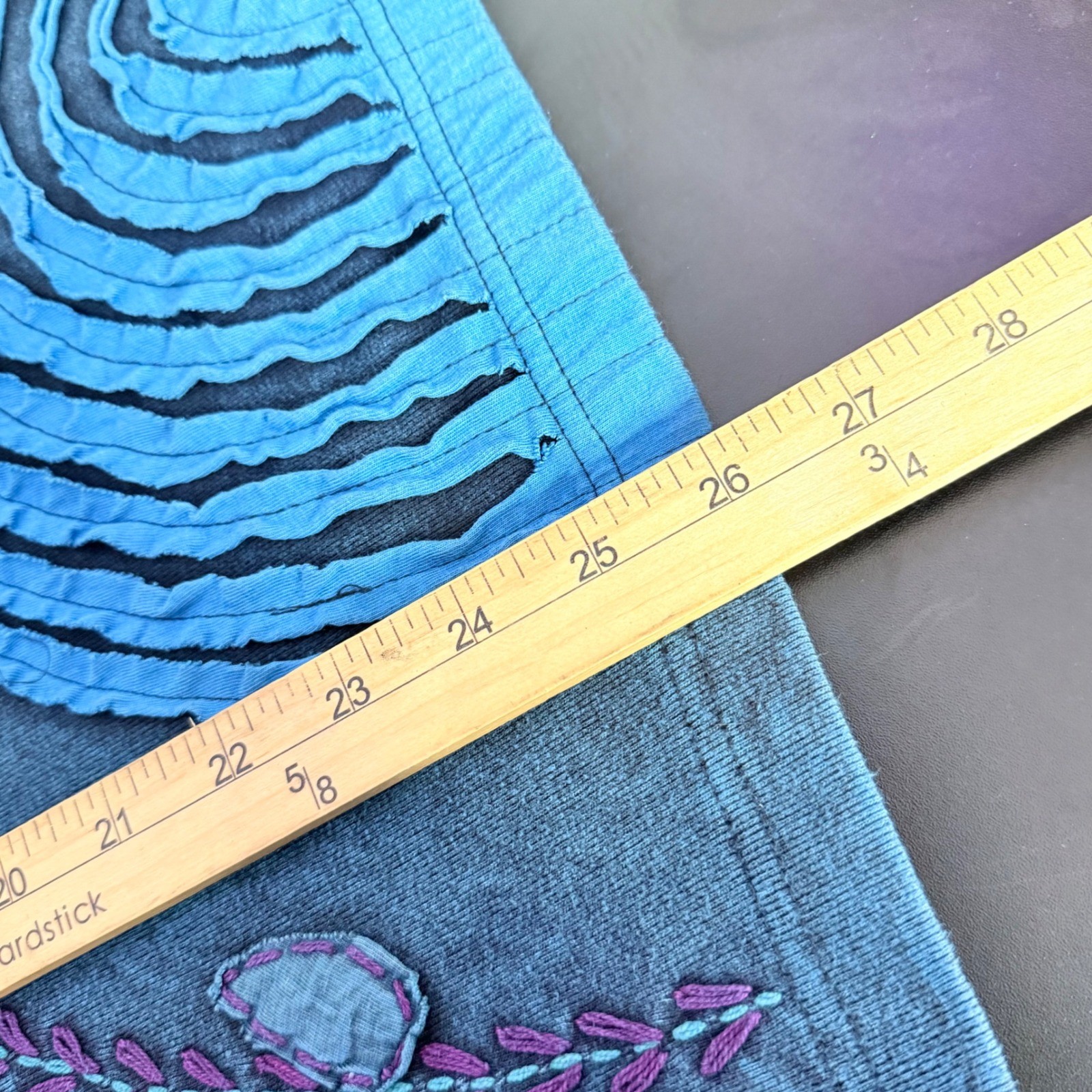 Stonewashed Pixie Core Patchwork Hoodie Jacket Bl… - image 12