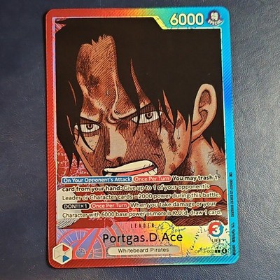 Portgas D Ace OP13-002 Alt Art Leader Carrying On His Will One Piece TCG AA