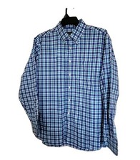 Jos A Bank Traveler Performance Shirt Mens XL Plaid Button Up