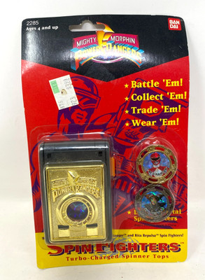 Mighty Morphin Power Rangers Spin Fighters Spinner Tops 1993 NEW Bandai