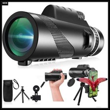 80x100 Monocular Telescope HD Portable for Adults with Phone Adapter Bird
