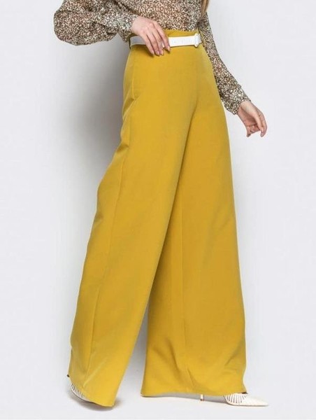 Women Ballin Trousers Yellow Cotton 40 / L / 48
