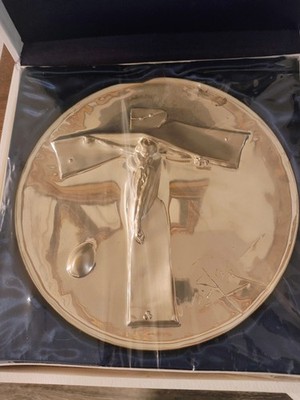 Salvador Dali first edition 1972 annual Easter plate new! sterling silver 
