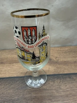 Bad Langensalza Landbräu Fußball Glas DDR - Bild 1 von 3