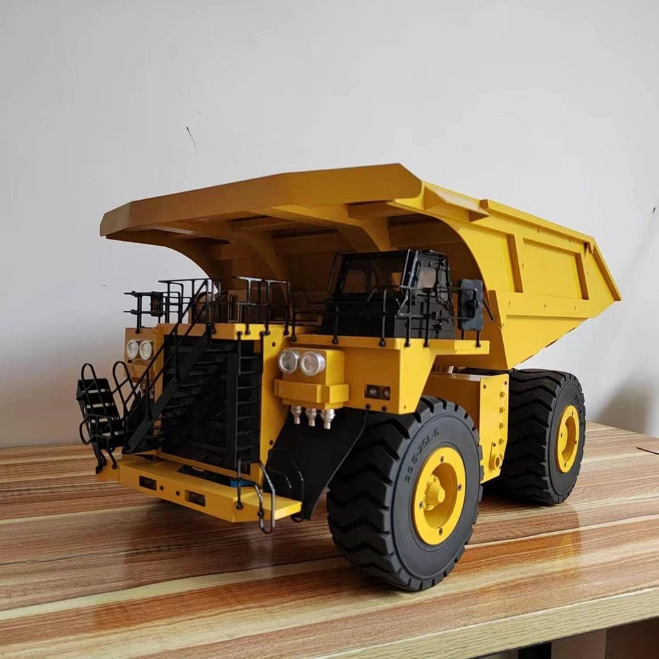 793D Metal 1/20 RC Hydraulic Mining Truck Dumper Tipper Car I6X Radio Lights - Image 2 of 4