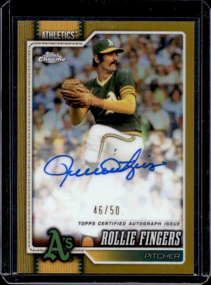 2026 Topps Chrome Rollie Fingers Legend Auto Gold Refractor SSP #/50 Athletics