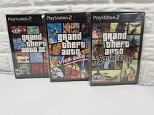 Grand Theft Auto III (3), Vice City, San Andreas (PlayStation 2, PS2) CIB TESTED