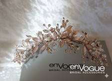 enVOGUE Rhinestone Hair Clip  Fancy Rhinestone Bridal Hair Clip  Wedding