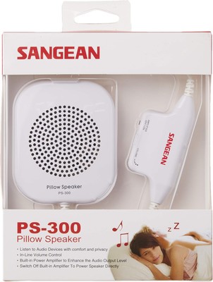 Sangean PS-300 Pillow Speaker with in-line Volume Control and Amplifier White 