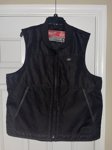 Milwaukee Vest Men's Large Black Canvas M12 Heated Gear Full Zip Workwear - Picture 1 of 3